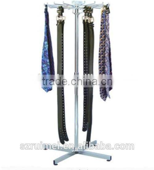 Practical free stand shop promotion fashion belt/tie display