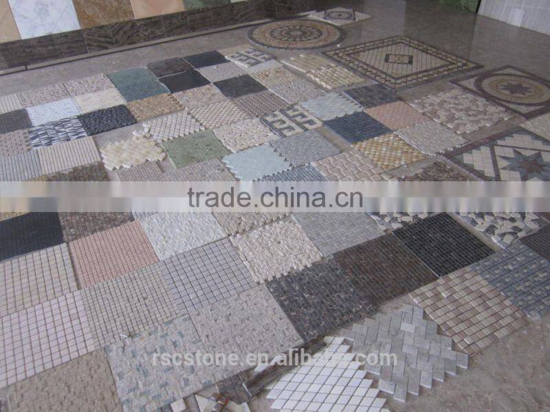 meshed white carrara mosaic tile