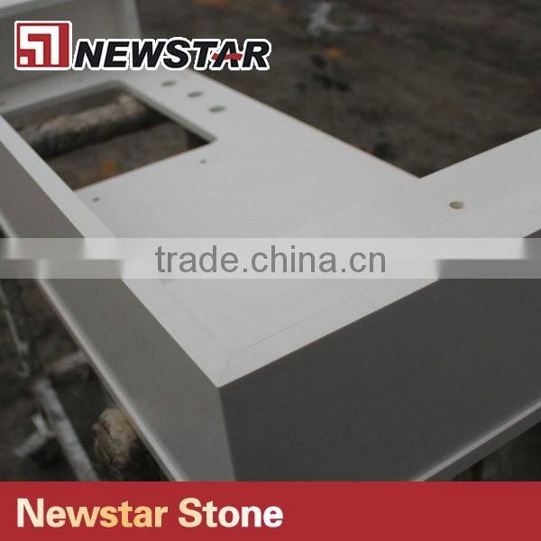 Newstar Artificial White Quartz bathroom Quartz Counter Tops