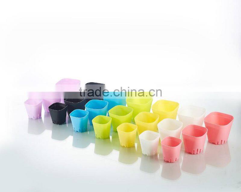Plastic Square Pots for Plants Colorful Color-Large Size