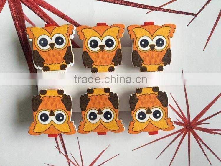 wooden decoration wooden pegs,decoration clips owls pegs gifts