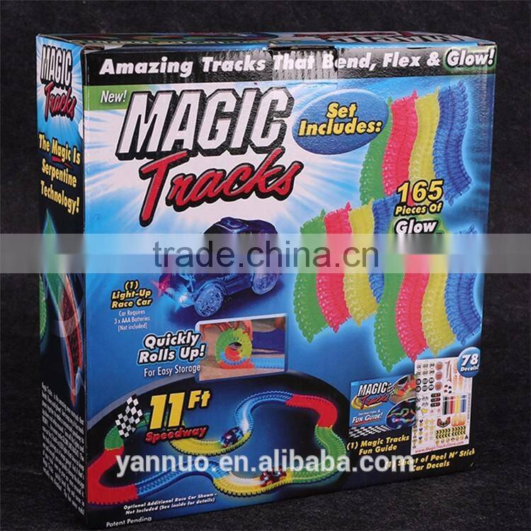 YanNuo Magic Track Electric Children Toy LED Car DIY Assembled Rail Car Divisoria