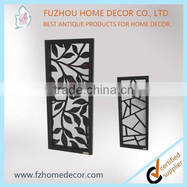 Round shape large metal picture frames with glass printing