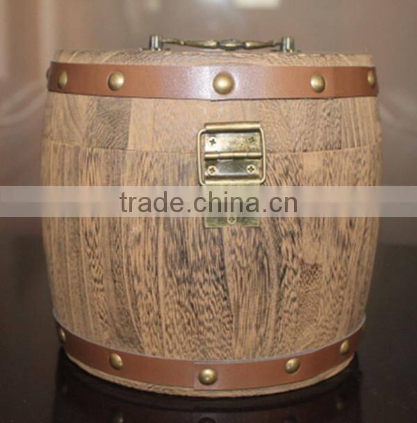 handmade custom small wooden barrel decoration