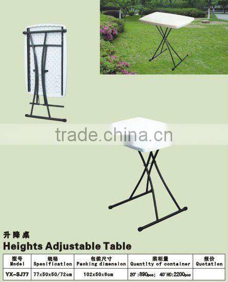 2014 Hot sale blow molding plastic small portable folding table