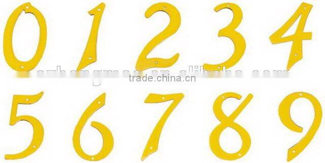 Metal house numbers for apartment