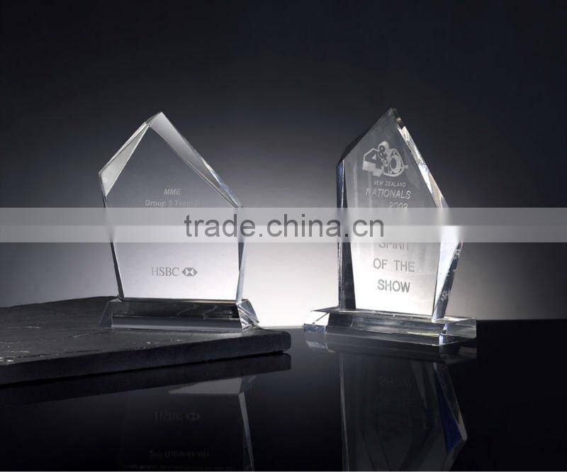 Acrylic trophy design/clear factory shield award trophy new design acrylic awards and trophies