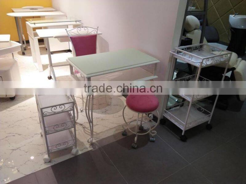 Potable movable Ottoman stool hydraulic chair with wheels used salon furniture TKN-39061