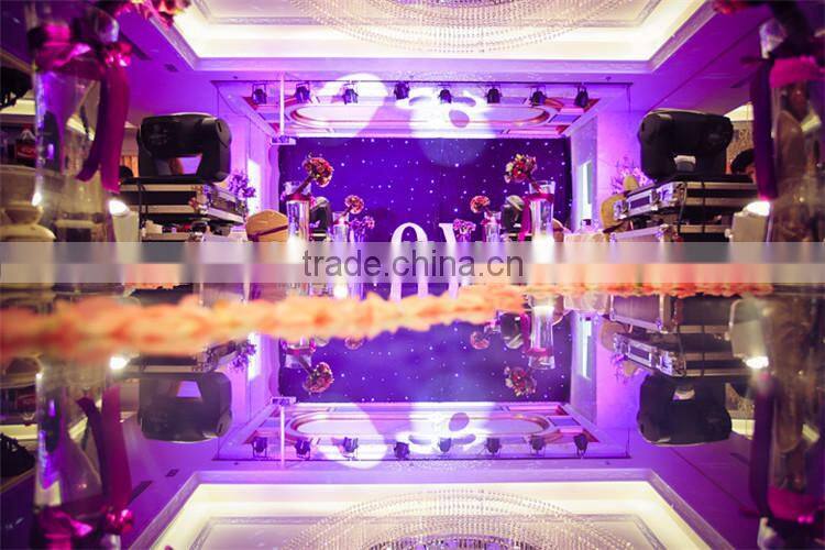 Black/white led star curtain for romantic wedding decoration