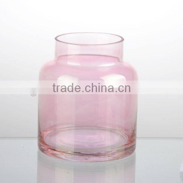 2016newest madelling decorative ocean blue color glass hurricane vase
