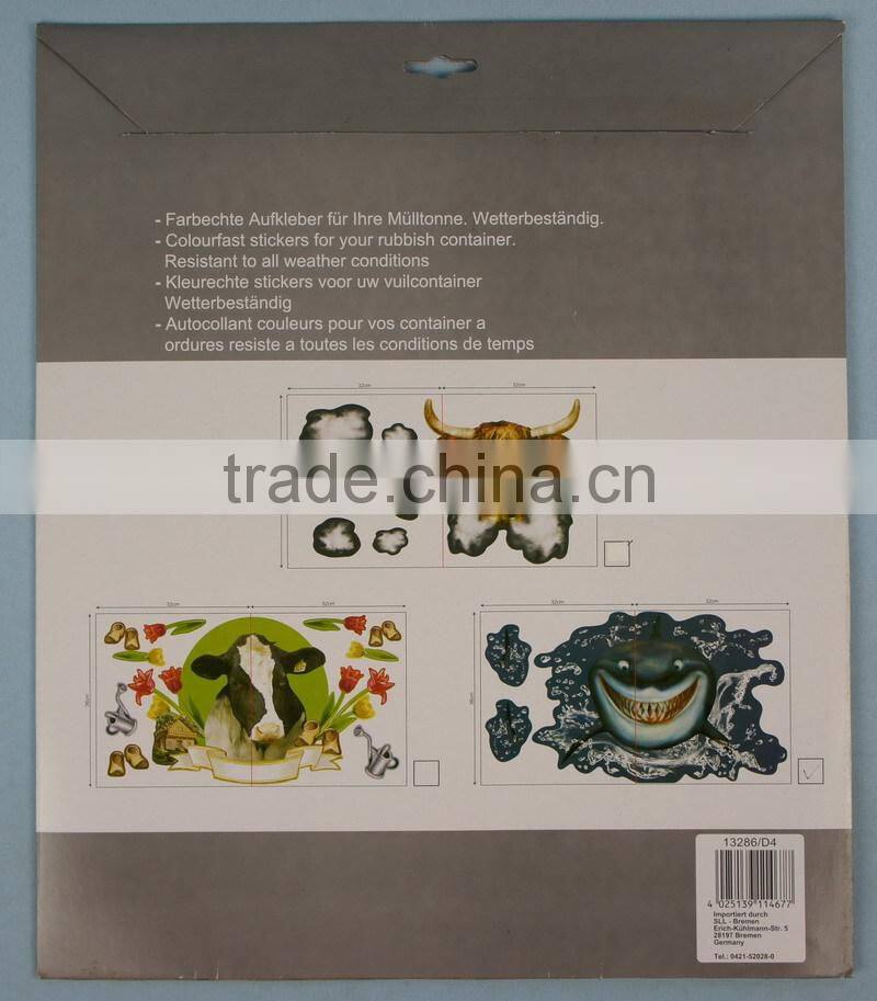 Eco-Friendly Waste Bin Sticker Trash Stickers