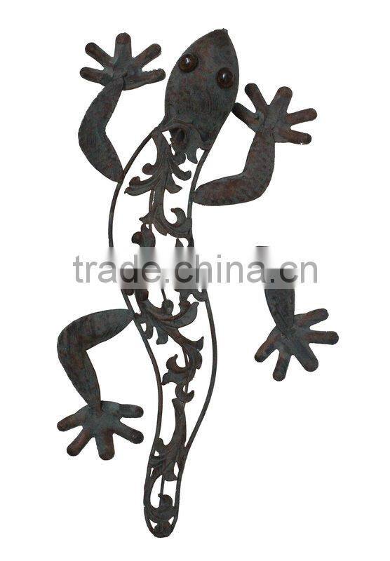 Metal Gecko Decoration