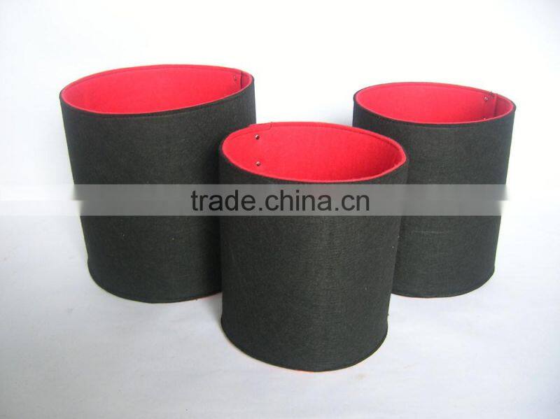 Cheap collapsible basket hot selling foldable felt storage cylinder felt storage basket