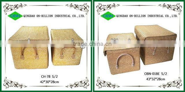 mini straw children storage bin