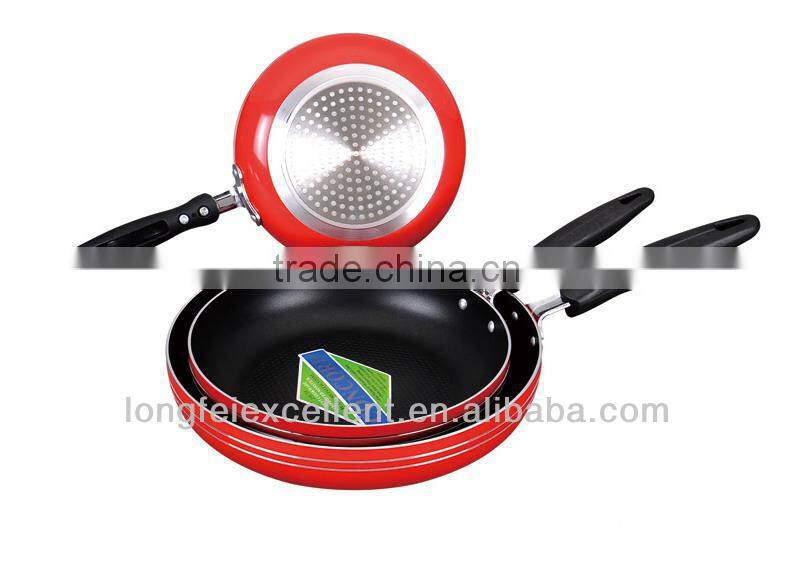 China bakelite handle 18-32cm aluminum chinese wok nonstick frying pan induction fry pan