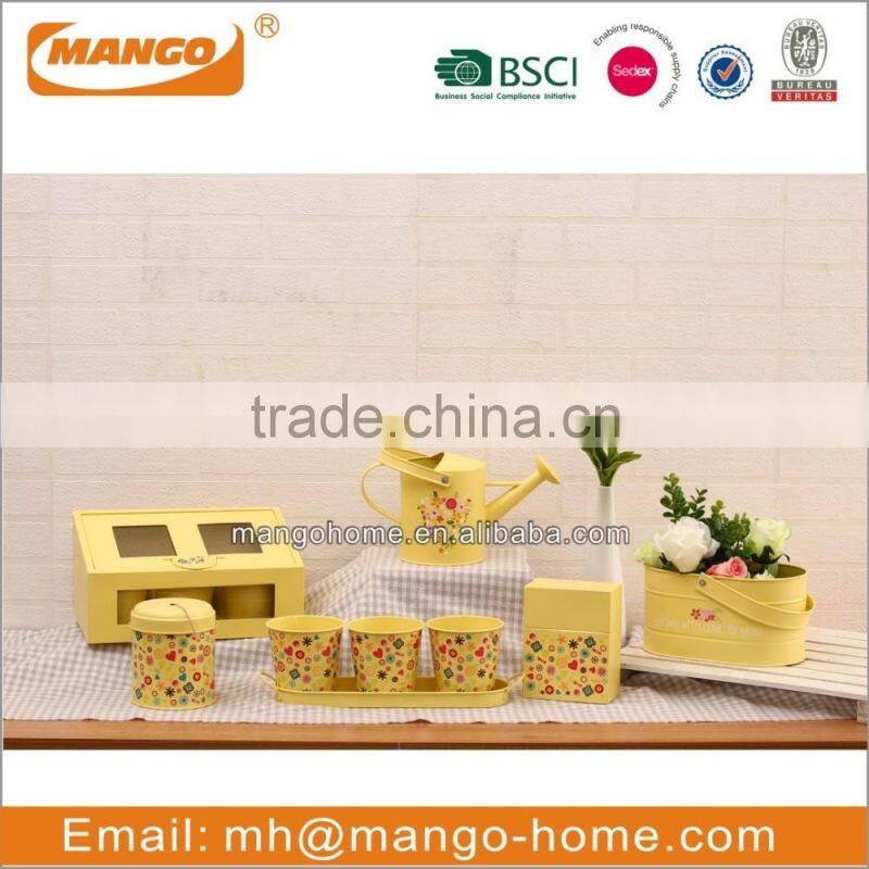 Metal Garden Flower Pot Set