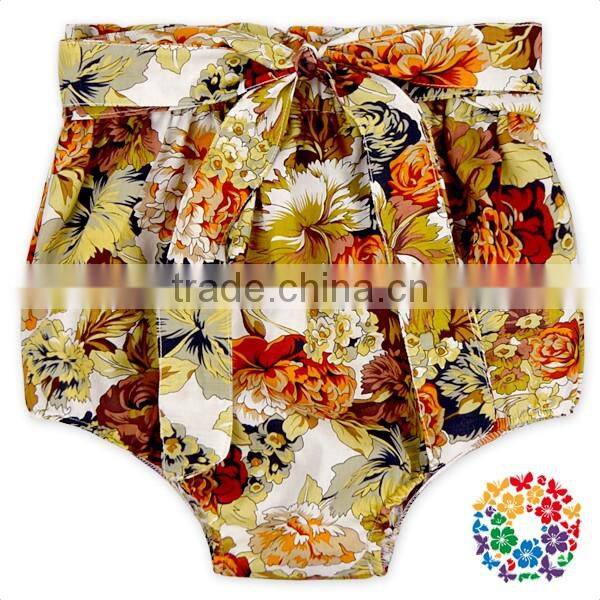Sweet Baby Grils Summer Floral Bowknot High Waist Bloomer