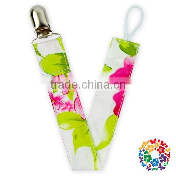 New Arrival Baby Boys Cheap Pacifier Clips Teething Sooner Holder Cotton Pacifier Holder Clip