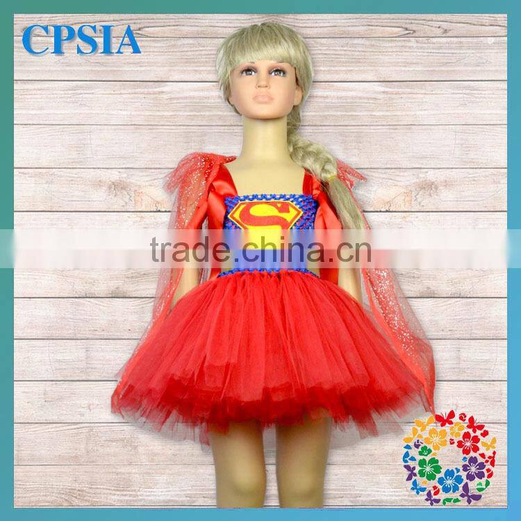 Fancy Red Blue Puffy Tutu Dress for Baby or Girls Boutique Style Halloween Flower Girl Dress up