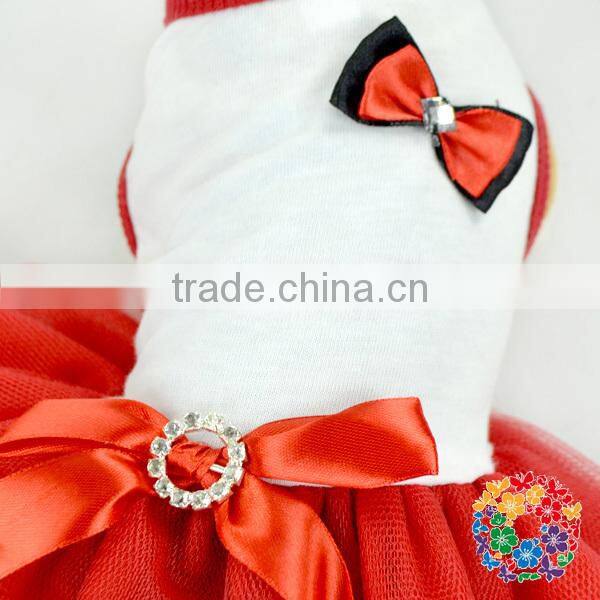 Red New Style Pet Dog Coat Wholesale Supply Dog Tutu Dress Hot Sale Clothes Vogue Pretty Pet Dog Dress