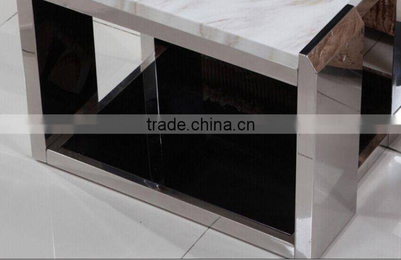 C8025 modern bedside end table stainless steel side table