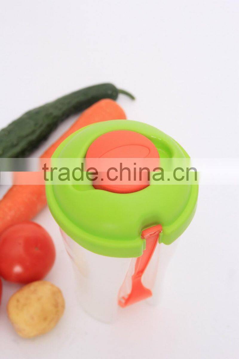 HOT SALE Plastic Salad To Go Plastic Fruit Salad Cup box With Dressing & Fork