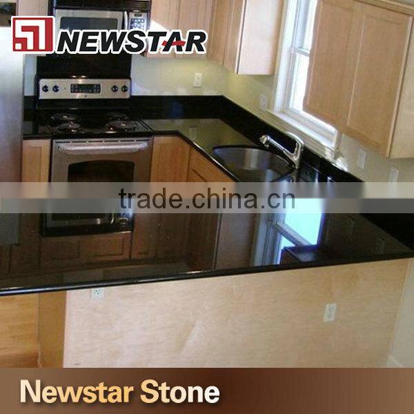 Newstar black galaxy indian granite black mirror kitchen countertops