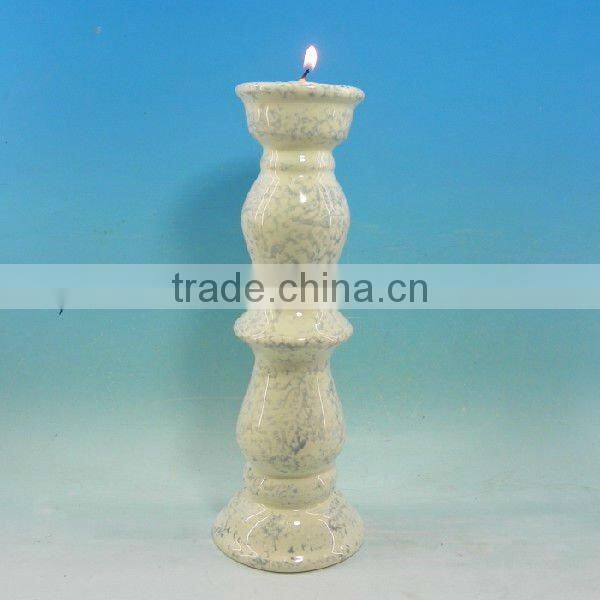 Hot sale tall ivory DeHua ceramic candle for wedding