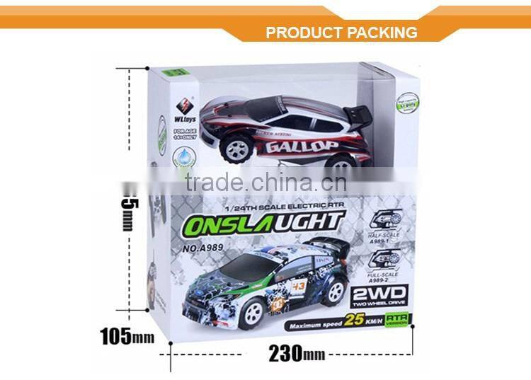 Wltoys A989 Remote Control Toys 5CH Speeds 25KM/H 2.4G 1:24 Rechargeable Cars RC Kids Audio Car