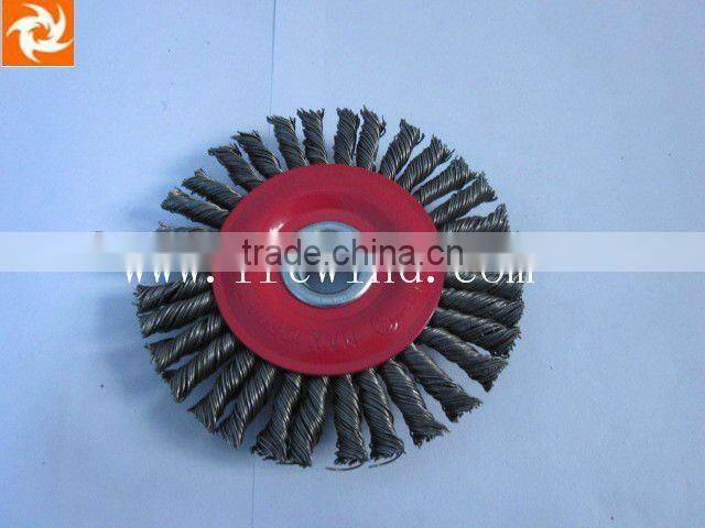 wide face wheel brush/crimped wire brush/cleaning brush