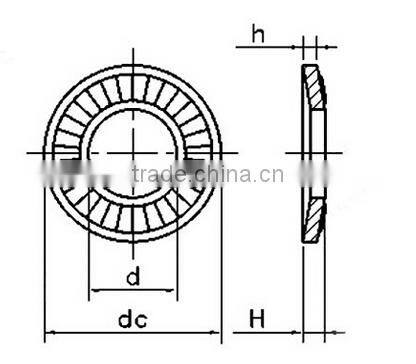 304 Stainless steel butterfly washer/saddle single tooth washer/non-slip gasket M3-M16