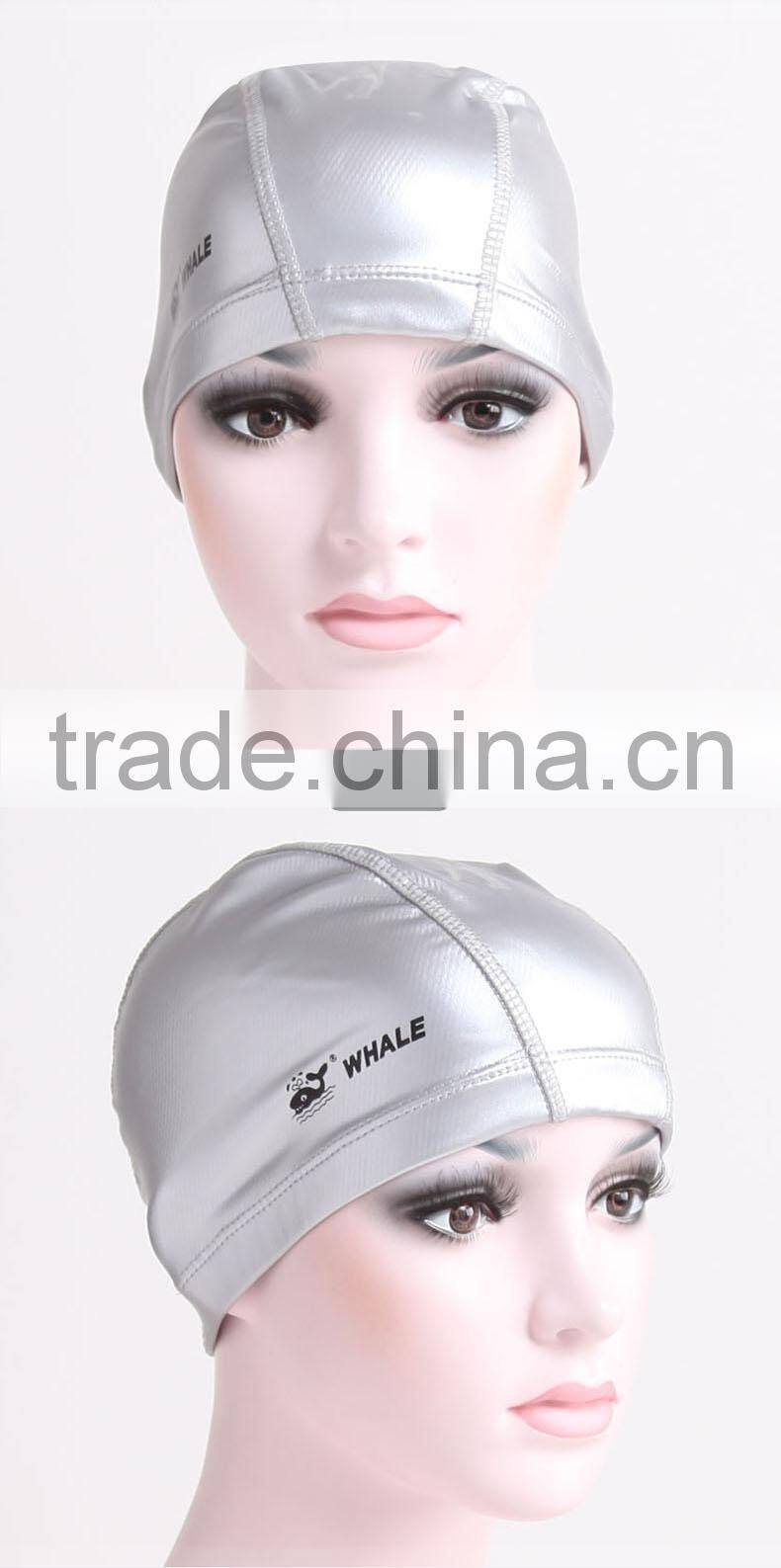 100% waterproof PU Coating ear Protection Swimming Cap