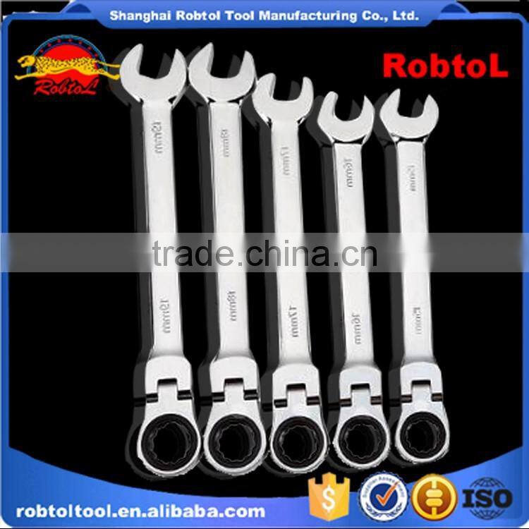 10mm ratchet wrench Flexible head Gear Spanner Combination Torque Chrome Vanadium Auto Repair Two way
