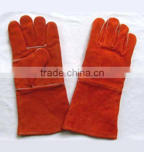Different types of Colors Split Leather work welding gloves