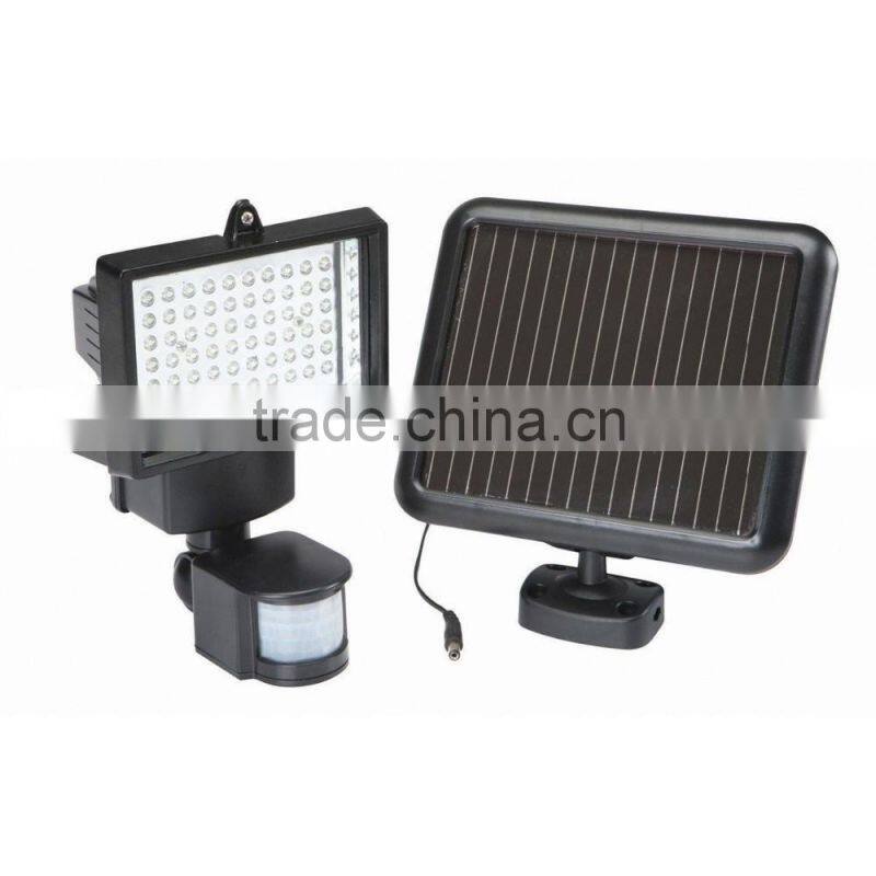 Black Outdoor Solar Powered 60 LED Security Light Motion Sensor Home Garden Lawn Light