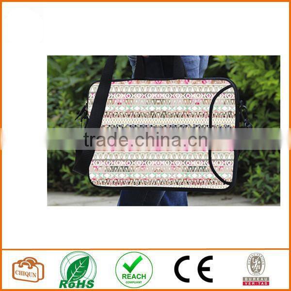 13-Inch Pink Water Ripples Bohemian Style Waterproof Neoprene Laptop Sleeve Case Bag