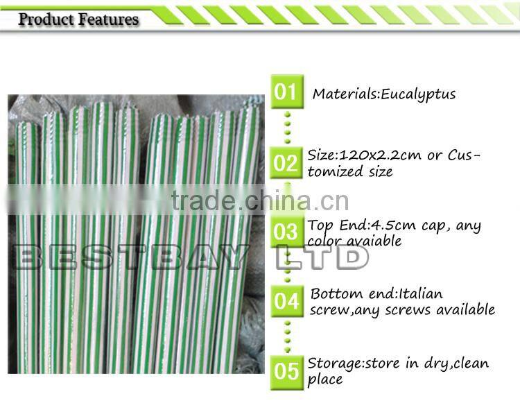 Strong eucalyptus wood handle/wooden stick/ for brooms and mops