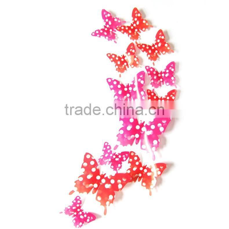 3D Blue And White Porcelain Series Butterflies Wall Stickers Home Living Room Decoration