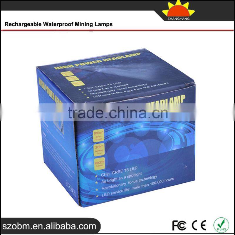 High Power 3 Mode Brightness LED Rechargeable Headlamp 1600lm Camping Mining Lamp