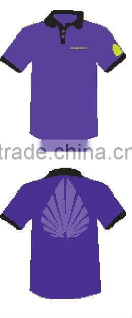 UBI staff apparel silkscreen printed cotton pique polo shirts for male pump attendants