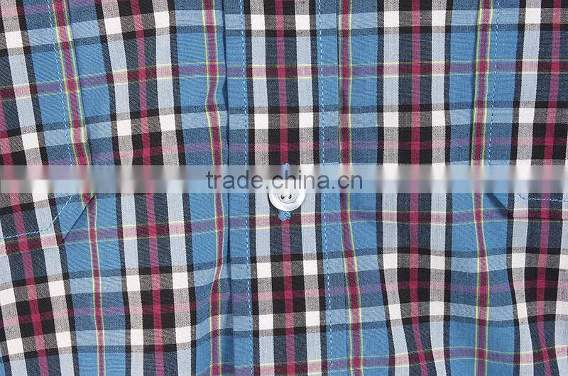 latest classic fashion checked casual T shirt