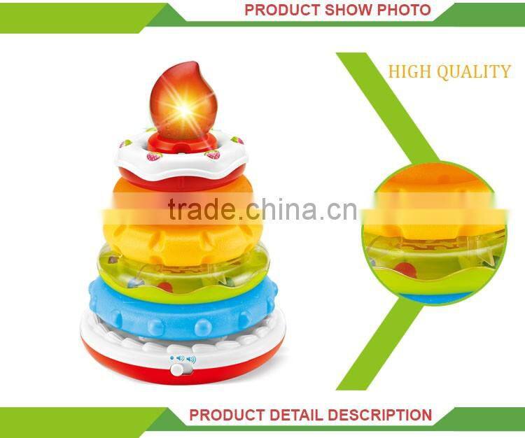 kids plastic toy battery operated music cake toy