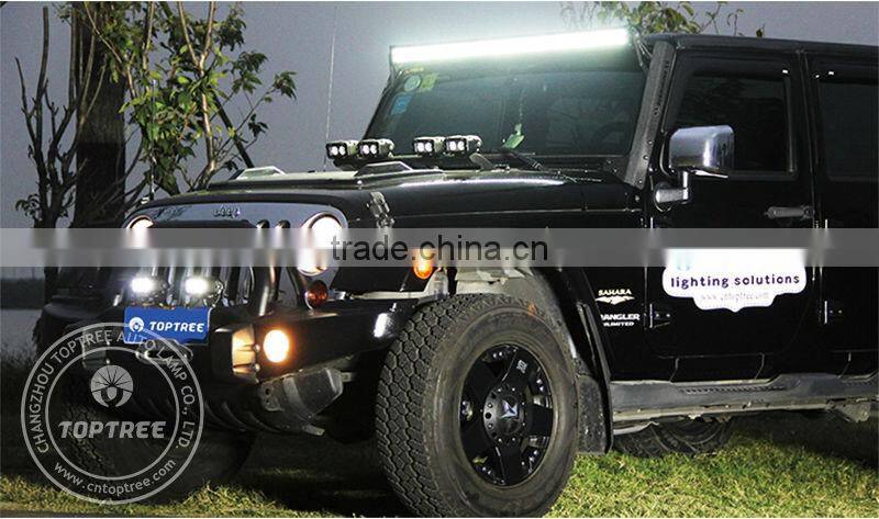 18" Off Road LED Light Bar with Integrated Amber LED Strobe Light Head