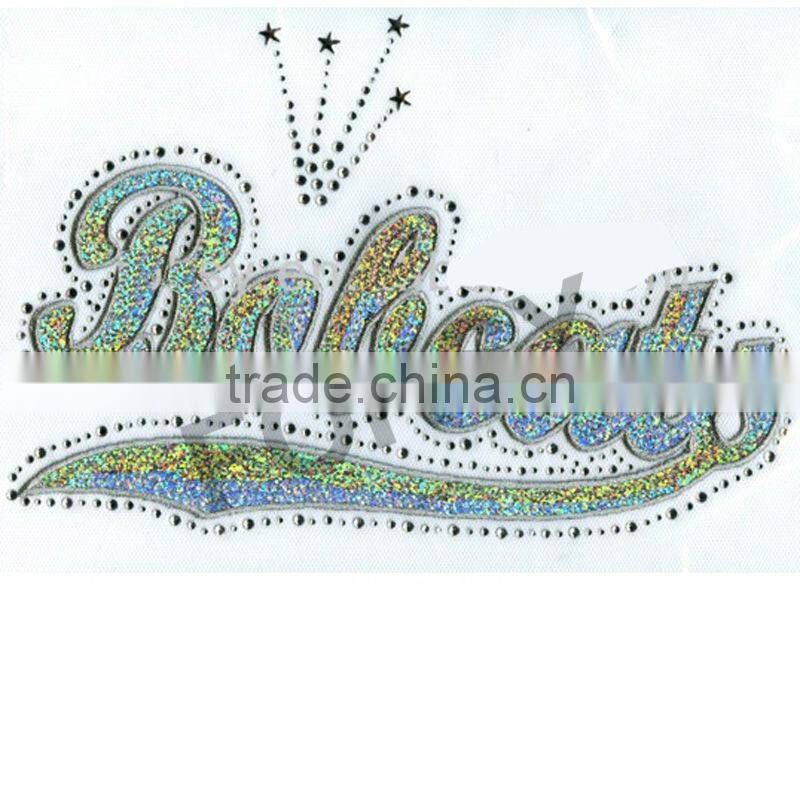 Bills embroidered iron-on patches, embroidered rhinestone motif