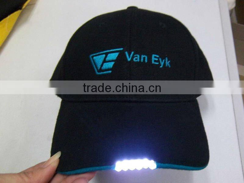 fashion LED baseball caps/baseball caps with LED lights