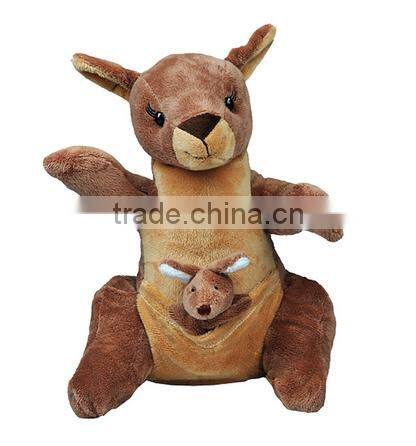 Mom and baby plush toys custom stuffed kangaroo baby kangaroo plush toy