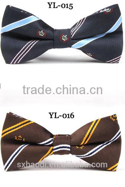 HD-B137 Fashion polyester men's bow tie for boy with mix pattern