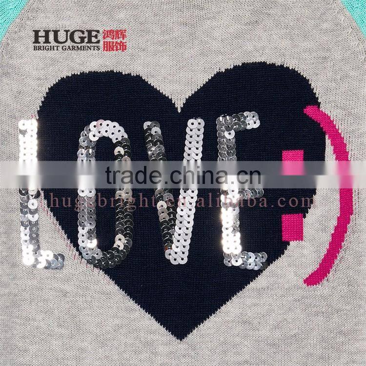 Embellished Graphic Design At Chest Knit Sweater Patterns For Girls