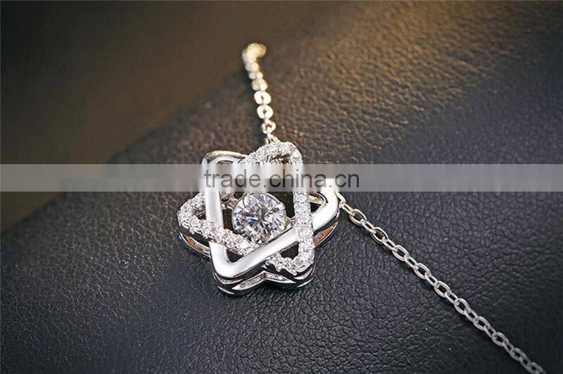 925 sterling silver necklace New Design Womens Jewelry Hexagon Necklace Pendant