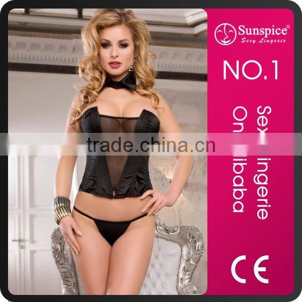 Sunspice hot sale corset top quality guarantee leather lingerie corset